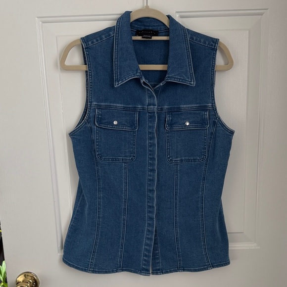 Sanctuary Tops - Sanctuary Denim Fitted Vest - Size Large